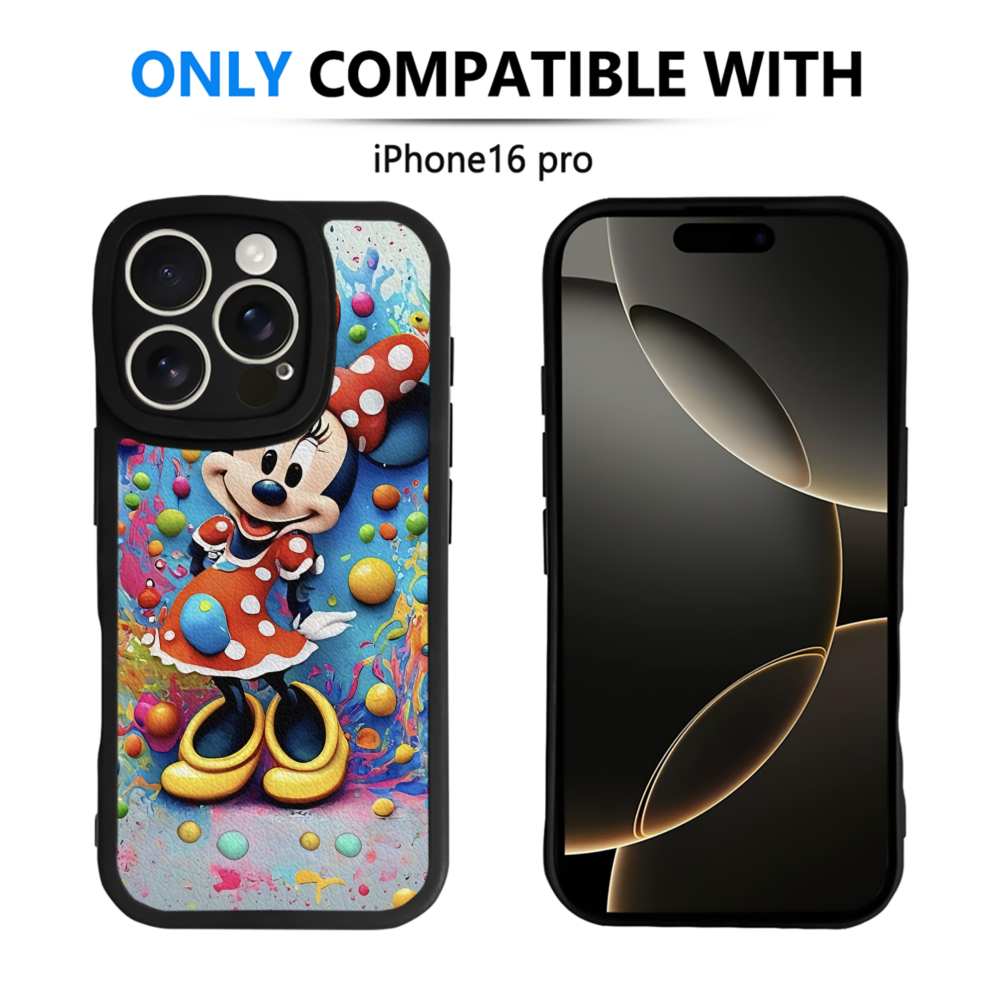 （画像用） ミッキーマウス Mickey Mouse 【iPhone 16シリーズ対応】シリコンスマホケース（レザー調） 材質：シリコン